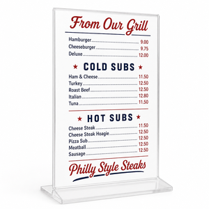 Exhibidor de Acrílico Personalizado para Carteles de Escritorio, Soporte de Doble Cara Impermeable para Mostrar Letreros en Mesa, Ideal para Comercios y Restaurantes - Product Image 3