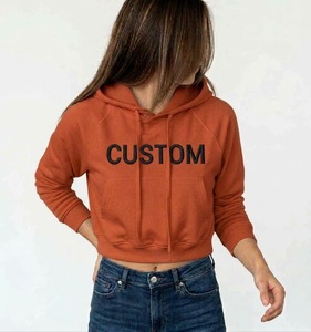 Tops cortos para mujer de alta demanda, personalizables, precio al por mayor, sudaderas con capucha para mujer con MOQ - Product Image 5
