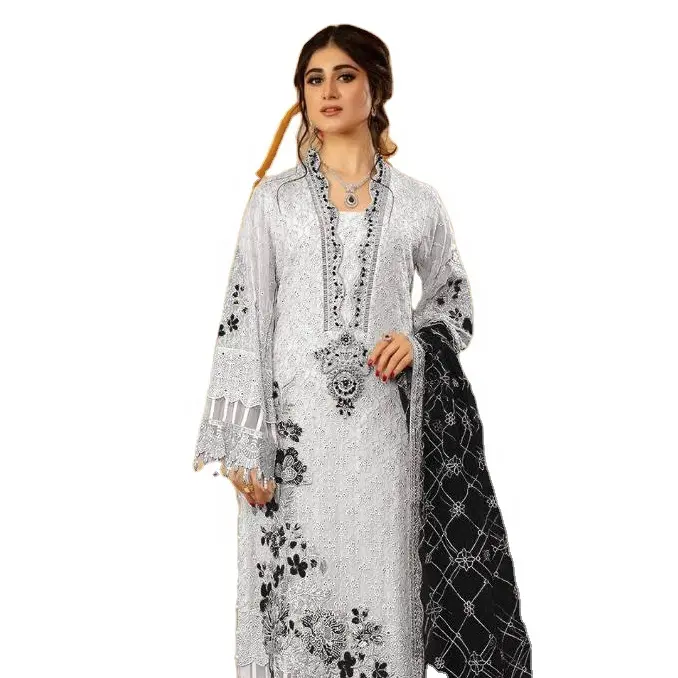 Shree hint ihracatı ünlü son tasarımcı Pakistani ve bangladeş ünlü Salwar Kameez takım elbise 2023 moda