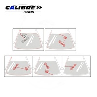 TAIWAN CALIBRE Kit d'outils universels pour la réparation de carrosserie automobile, kit de démontage de pare-brise à double ventouse (capacité 50 kg), garantie 1 an