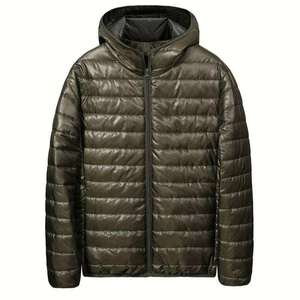 Nouvelle conception, vente chaude, veste à capuche pour homme, décontractée, écologique, hiver, grande taille, fermeture éclair, imperméable, respirante, polyester matelassé - Product Image 1