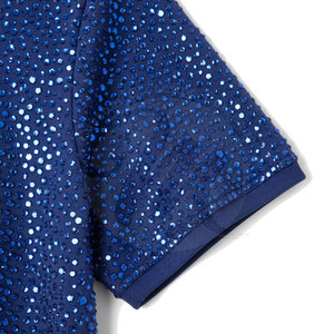 T-shirt pour homme en strass sur mesure, nouveau style, service OEM, prix de gros, t-shirt pour homme en strass - Product Image 6