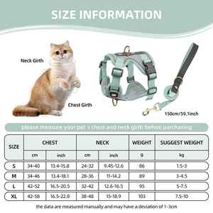 Arnés para Gatos de Alta Calidad Personalizado OEM, Estilo Táctico, Impermeable, y Arnés para Perros - Product Image 6
