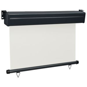 Tenda Laterale Retrattile Moderna per Balcone, in Poliestere Crema con Telaio in Alluminio, Funzionamento Manuale, Montaggio a Parete, Ombreggiatura per Esterni - Product Image 4