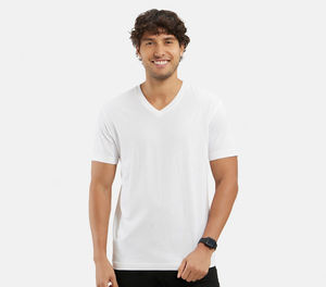 Camiseta de Hombre Personalizada con Logotipo de Marca, Impresión DTG, Cuello en V, Algodón, Cuello Redondo - Product Image 1