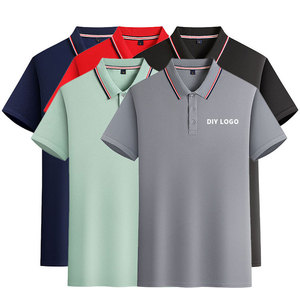 Camisa de Golf de Manga Corta para Hombre, Estilo Casual de Negocios, Color Sólido, con Solapa Bordada, Nueva Moda, 100% Algodón - Product Image 4