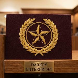 Custom Design Handmade Bullion <b>Wire</b> Star Patch Gold Metallic Embroidery Masonic Regalia Badge <b>Crafting</b> Service Provider - Product Image 2