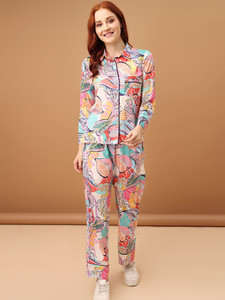 Robe d'été décontractée pour femme, mi-longue, rose et orange, à motif floral en dentelle, respirante, écologique, élégante, pour le bureau, style business décontracté - Product Image 3