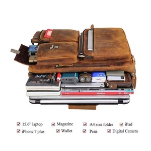 All-Weather <b>Waterproof</b> Leather <b>Backpack</b> Anti-Theft Vintage Laptop Rucksack Genuine Leather Bag LBP-0427 - Product Image 2