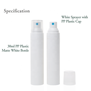 ขวดสเปรย์พลาสติก PP สีขาว ขนาด 30 มล. ผลิตในไต้หวัน พร้อมฝาใส - Product Image 5