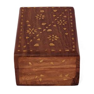 Vintage Style Wooden Jewelry Box Handmade Decorative <b>Storage</b> <b>Chest</b> For Rings And Necklaces By AALIYAN IMPEX - Product Image 1