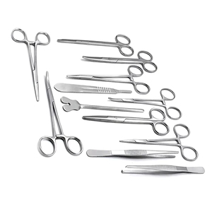 Ensemble d'instruments de chirurgie mineure manuels de qualité supérieure, 13 pièces, en acier inoxydable, kit de dissection chirurgical général avec étui de transport - Product Image 4