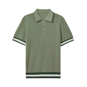 เสื้อเชิ้ตแขนสั้นคอสูงทรงปกติสำหรับผู้ชาย พิมพ์ลายดิจิทัลตามสั่ง เนื้อผ้าเจอร์ซีย์ถักจากผ้าฝ้าย 100% ระบายอากาศได้ดี - Product Image 3