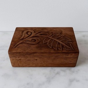 Low Cost Wooden Gift Storage <b>Box</b> for Jewelry, Rings, Earrings and Small <b>Treasures</b> with Elegant Rustic Design for Home - Product Image 5