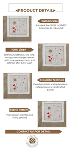 Premium embroidered cocktail napkin, reusable & durable, elevates everyday dining and special events alike. - Product Image 2