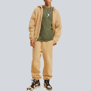 Proveedor OEM: Conjunto Deportivo Casual Vintage con Lavado Ácido, Chaqueta con Capucha y Cremallera, Pantalones Jogger, Logotipo Personalizado, Ropa Deportiva Urbana de Alta Calidad - Product Image 4