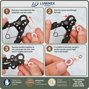 LUMINEX IMPEX LUB=113 <b>Long</b> <b>Nose</b> Stainless Steel Lightweight Smooth Work Jewelry Making Polishing Pliers for DIY Bracelet Making - Product Image 6
