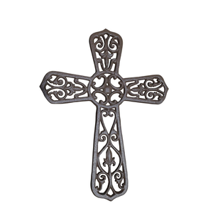 Croix murale en métal chrétienne en fonte pour la décoration intérieure, croix murale imprimée - Product Image 3
