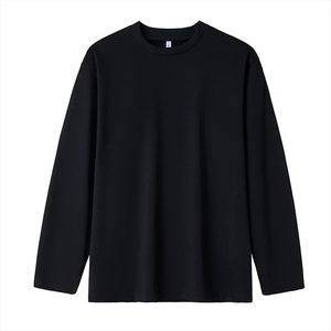 Premium Mens Blank Long Sleeve T-Shirt Cotton Blend Crewneck Plain Soft <b>Underwear</b> Tee Wholesale Casual Shirts - Product Image 4
