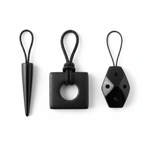 Boutons à bascule rectangulaires noirs modernes faits à la main en corne de buffle écologique, polis, au charme rustique naturel, design géométrique portable - Product Image 5