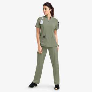 Uniformes de Enfermería de Alta Calidad con Logotipo Personalizado, Color Personalizado, Unisex, con Detección de Agujas, Uniformes de Hospital al por Mayor, Conjuntos de Tela de Lona - Product Image 1