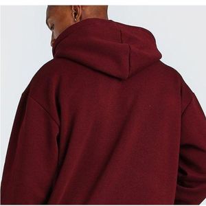 Sweat-shirt à capuche zippé noir pour homme, anti-plis, avec poches, coupe classique, en molleton bouclette tricoté, style décontracté, pour l'hiver - Product Image 3