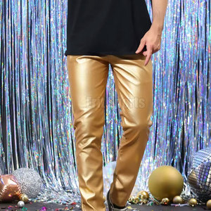 Pantalon en cuir décontracté léger et droit pour homme, imperméable et respirant, prix de gros abordable pour adultes - Product Image 2