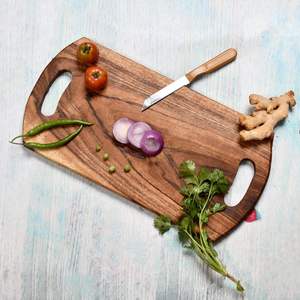 Tabla de Cortar de Madera de Acacia Premium con Asa, Tabla de Cocina Resistente para Servir Carne y Verduras - Product Image 3