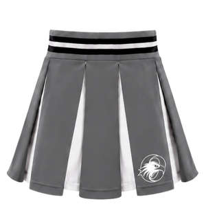 Jupe plissée gris anthracite pour femme, taille haute, uniforme d'équipe sportive, performance de danse, entraînement, compétition - Product Image 1