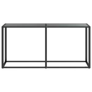 Table console simple en verre trempé noir 63,0x13,8x29,7 pouces - Product Image 3