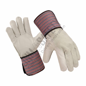 Gants de travail en cuir de vachette grainé de qualité supérieure pour hommes, protection industrielle de sécurité pour ébénistes canadiens - Product Image 1