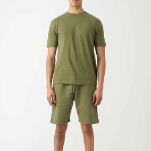 Top Quality <b>Summer</b> Set <b>For</b> <b>Men</b> T-<b>shirt</b> And Shorts Set 100% Cotton Material Lightweight Quickdry Custom Made Logo Printing - Product Image 1