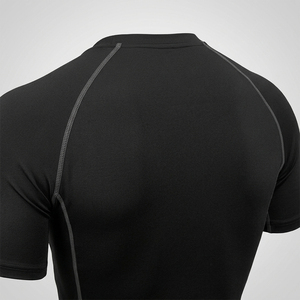 New Arrival Men Compression Shirts Short Sleeve Athletic Workout Sports Undershirt Base <b>Layer</b> Anti-Bacterial Compression Shirt - Product Image 2