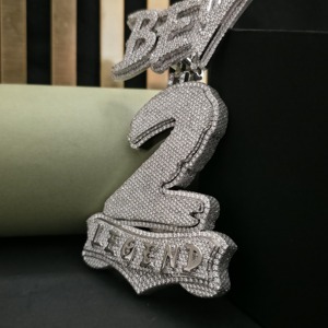 Letter Bail Custom <b>Pendant</b> VVS Moissanite Hip Hop <b>Pendant</b> Custom Name Letter <b>Pendant</b> Customized Luxury <b>Initial</b> Letter <b>Pendant</b> - Product Image 4