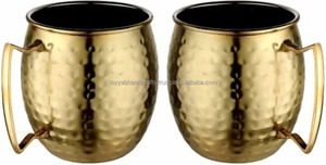 Finished Brass Material Drinkware Hammered Finished <b>Mugs</b> <b>Moscow</b> <b>Mule</b> <b>Mugs</b> for Sale - Product Image 3