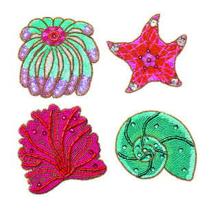 Posavasos Decorativos con Cuentas de Colores, Estilo Vintage, Juego de Posavasos con Cuentas Artísticas - Product Image 1