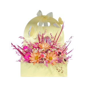 Grand panier à fleurs en loofah naturel, léger et écologique, idéal pour les arrangements floraux, la décoration de la maison et des événements - Product Image 2