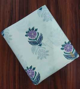 Tela india estampada a mano, hermosa tela decorativa hecha a mano con estampado floral, tela de algodón para confección de vestidos, textiles para el hogar, estampado personalizado - Product Image 4