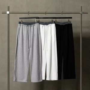 Pantalones Deportivos Anchos para Hombre, Estilo Holgado con Cordón, Pantalones de Felpa, Jersey de Algodón Grueso, Casual, con Logotipo Personalizado OEM - Product Image 1