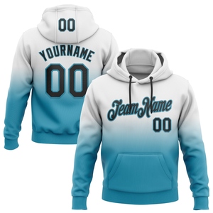 Sudadera con Capucha Deportiva de Moda, Diseño Nuevo, Personalizada, con Estampado de Pantera Blanca y Azul Degradado, Venta al Por Mayor Directa de Fábrica - Product Image 1