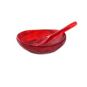 Tazón de Resina Contemporáneo con Juego de Cucharas para la Colección de Vajilla Moderna del Hogar - Product Image 6