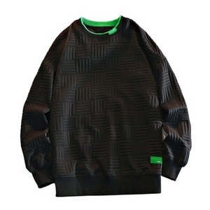 Suéter Jacquard de Cuello Redondo para Hombre Fitspi, Otoño Invierno, Camiseta Informal de Manga Larga con Letras, Camiseta Interior para Hombre - Product Image 2