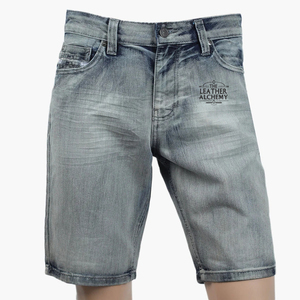 Pantalones Cortos de Mezclilla para Hombre, de la Mejor Calidad, Nuevo Modelo, Cintura Elástica, Corte Ajustado, 100% Algodón, Servicio OEM, Hechos en Pakistán - Product Image 1
