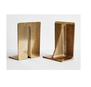 Sujetalibros de metal plateado, organizador resistente para libros, para oficina, biblioteca, escritorio, estantería - Product Image 4