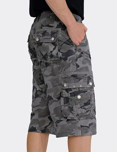 Pantalones Cortos Cargo de Camuflaje para Hombre, Cintura Media, Transpirables, Estilo Casual, Largo Bermuda, Bolsillos, Cintura Elástica, 100% Algodón - Product Image 4