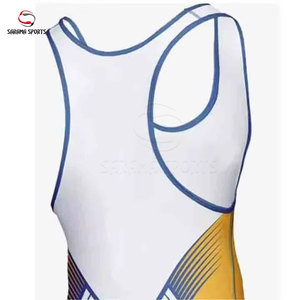 Traje de Lucha Libre Profesional para Hombre, Singlet de Poliéster y Spandex para Competencia, Singlets Juveniles de Lucha Libre con Logotipo Personalizado - Product Image 6