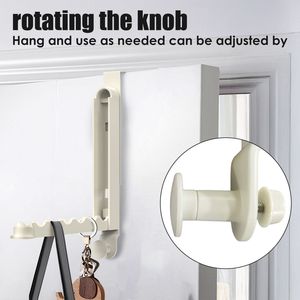 2 Pezzi Appendiabiti Pieghevole da Appendere Sopra la Porta, Ganci Portatili per Cappotti e Asciugamani, per Asciugare Biancheria - Product Image 6