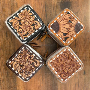 Wholesale Cowhide Leather <b>Jewelry</b> Storage Box Customized Jewellery Necklace Earring <b>Packaging</b> Wedding Ring Box <b>Jewelry</b> <b>Packaging</b> - Product Image 5