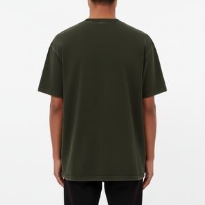 T-shirt délavé style vintage 230 GSM en coton, coupe oversize pour homme, streetwear décontracté, doux et confortable, service OEM - Product Image 3