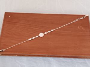 Pulseras de Plata de Ley 925 con Diamantes, Joyería Minimalista para Mujer, Cadena Delicada con Acabado Pulido, Regalo - Product Image 5